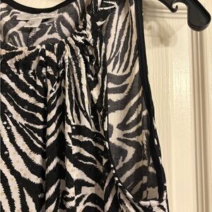 Dressbarn Zebra Print Sleeveless Dress